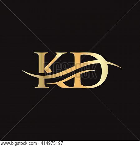 Kd Logo Design. Initial Kd Letter Logo Design.