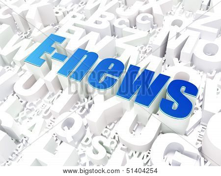 News concept: E-news on alphabet