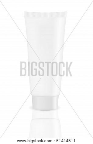 White cream tube vector illustration