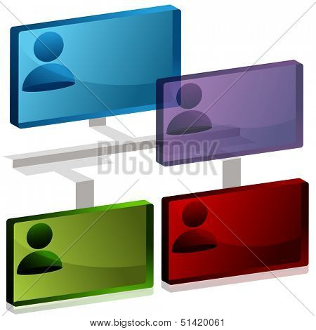 An image of a 3D org chart icon.