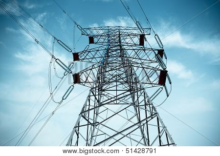 Electricity Pylon With Cable