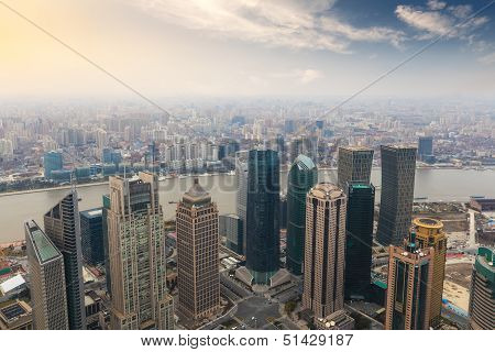 Overlooking Shanghai In The Afternoon