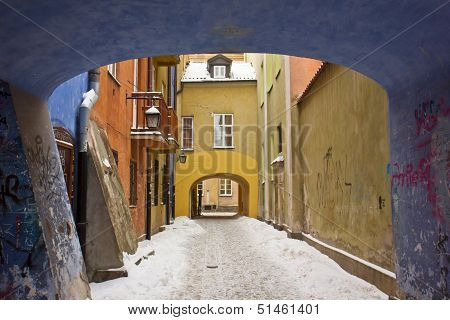 winter in Warsaw, Poland
