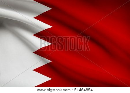 Series Of Ruffled Flags. Bahrain.