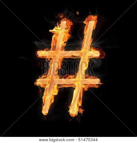 Fonts And Symbols In Fire For Different Purposes