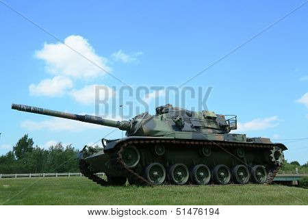 M-60 tank at Vietnam War Memorial  in Bangor, Maine