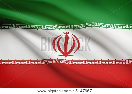 Series Of Ruffled Flags. Unitary Theocratic Islamic Republic.