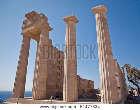 Ancient temple of Apollo at Lindos, Rhodes island