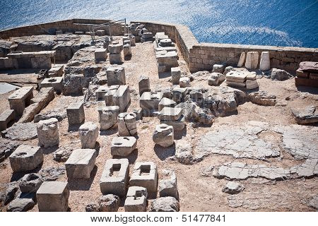 Ancient temple of Apollo at Lindos, Rhodes island