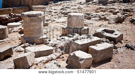 Ancient temple of Apollo at Lindos, Rhodes island