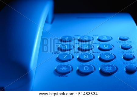 Keypad On A Landline Telephone