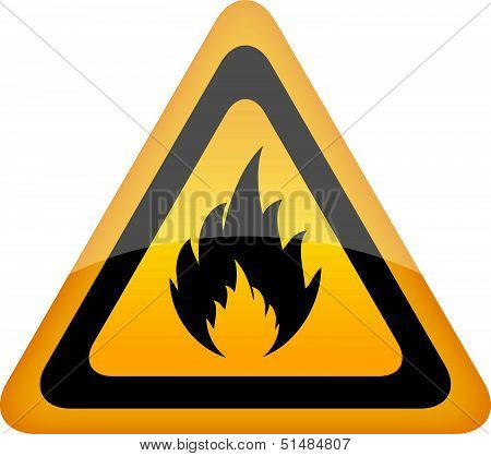Vector fire sign