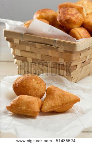 Small homemade Bosnian doughnuts