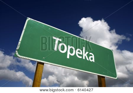 Topeka zelené dopravní značka
