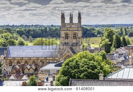 Aerial View Of Merton College, Oxford, England