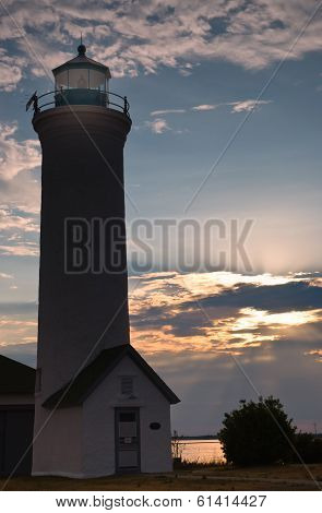Lighthouse And  Sunset