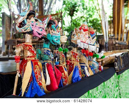 Sundanese Puppets Wayang Golek at Saung Udjo Bandung Indonesia