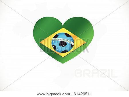 Map  Soccer ball  Brasil 2014