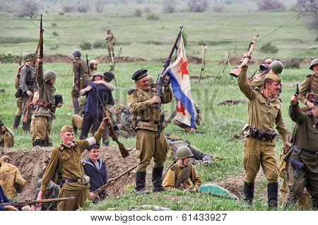 Odessa, Ukraine - May 6: Fragment Reconstruction Combat Events In 1944 In The Battle Of Odessa  Of