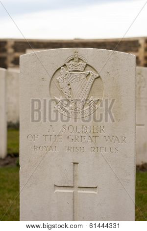 New British Cemetery Irish Soldier Flanders Fields Great War