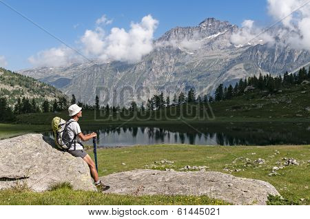 Resting and admiring panorama
