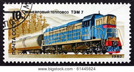 Postage Stamp Russia 1982 Tep-7, Diesel Locomotive