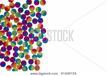 Border Of Illuminated Bicolor Plastic Balls