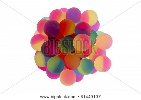 Cup Filled With Bicolor Plastic Balls