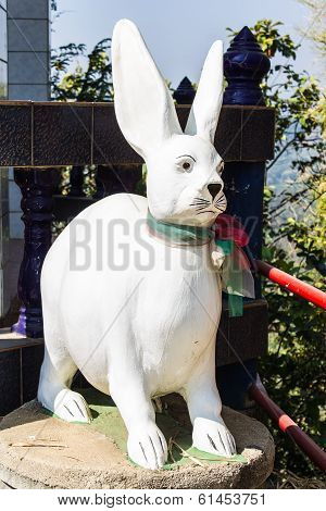 Rabbit Staute In Thai Temple