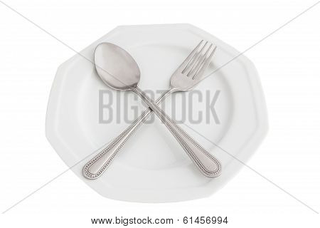 Spoon, Fork And Plate