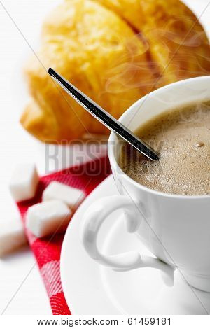 Coffee in white cup