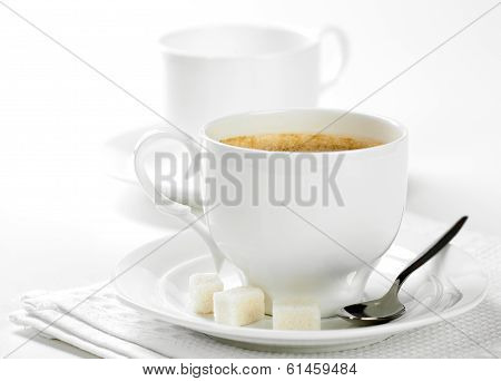 Coffee in white cup
