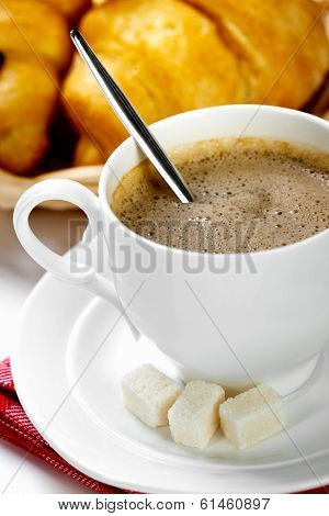 Coffee in white cup