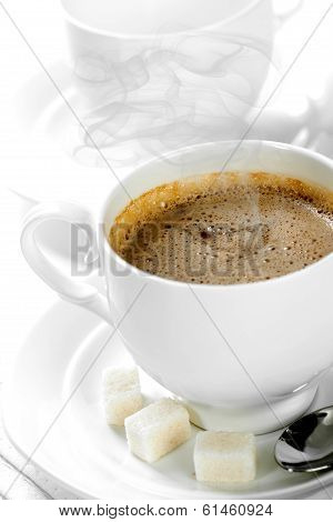 Coffee in white cup