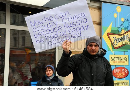 Young Man Protests