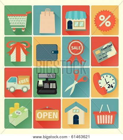 Flat Icons Shop