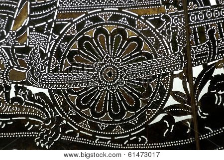 Thai  Shadow Puppet –chariot Of Intrachit