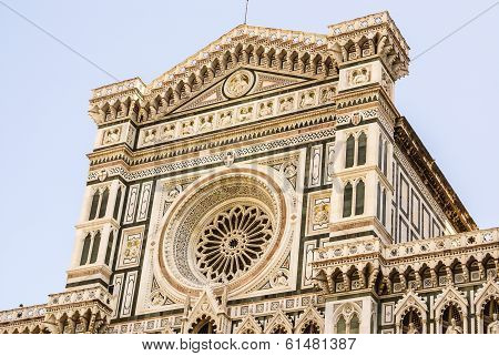 Facade Of The Basilica Of Saint Mary Of The Flower In Florence