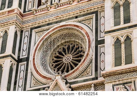 Facade Of The Basilica Of Saint Mary Of The Flower In Florence