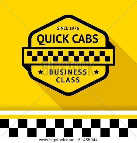 Taxi badge with shadow -