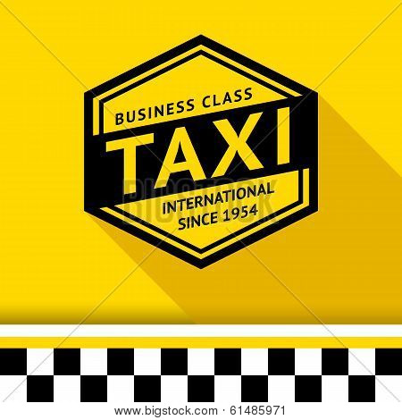 Taxi badge with shadow