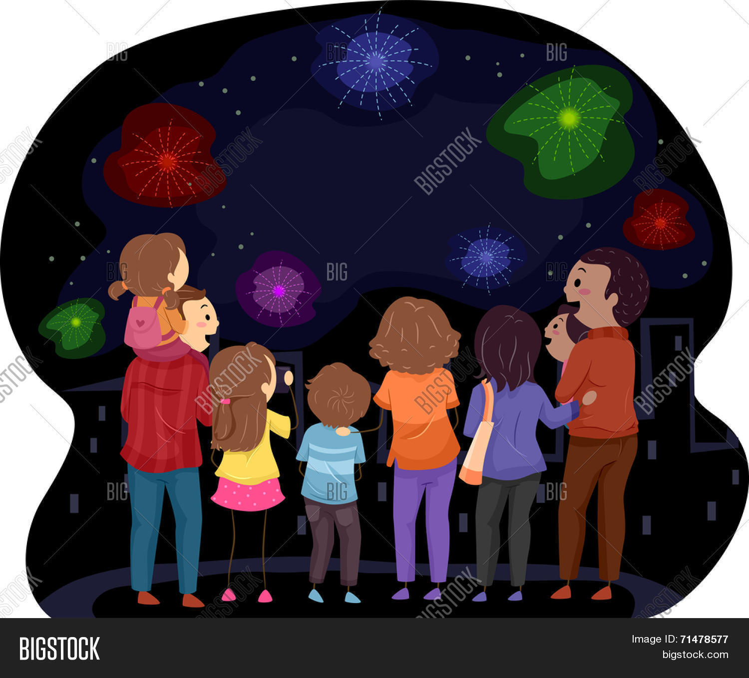 Children aren t watching the firework display