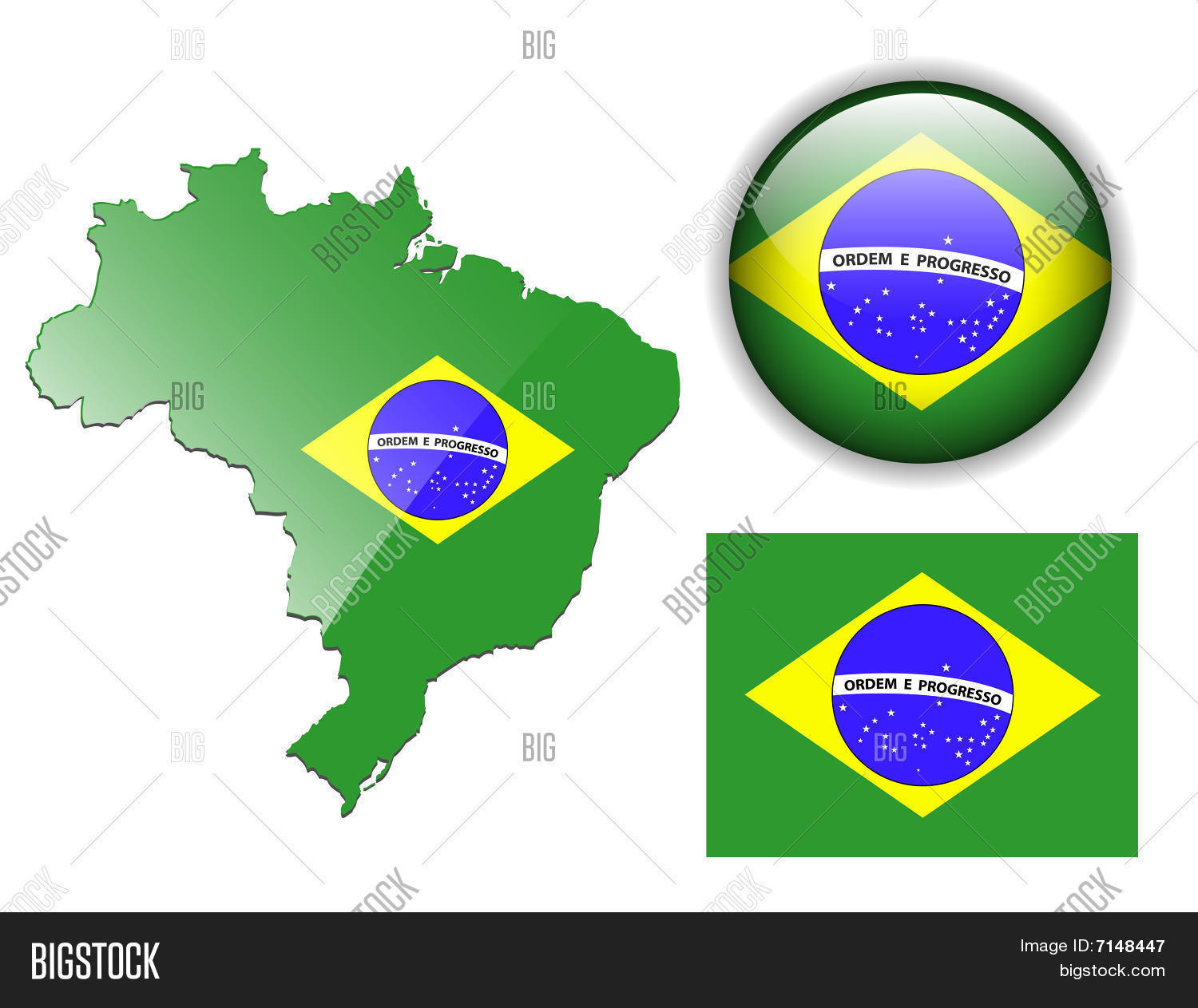 Brazil Flag, Map Vector & Photo (Free Trial) Bigstock