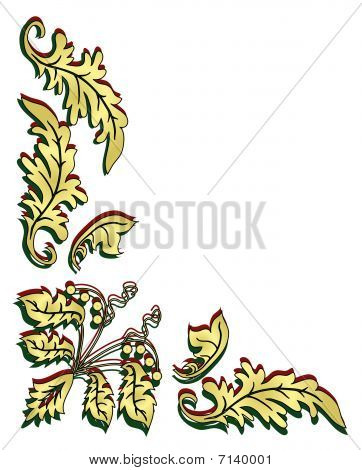 Ornament pflanzen für die eckige design