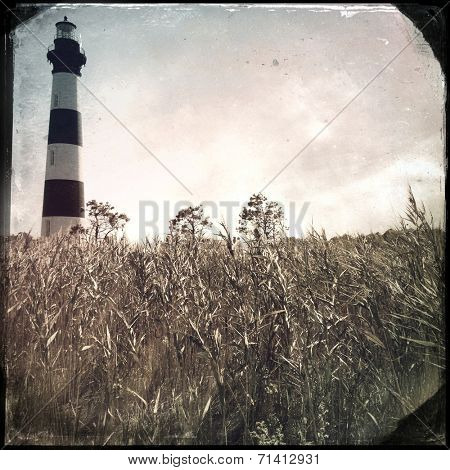 Instagram filtered image of the Bodie Lighthouse, Outer Banks, North Carolina