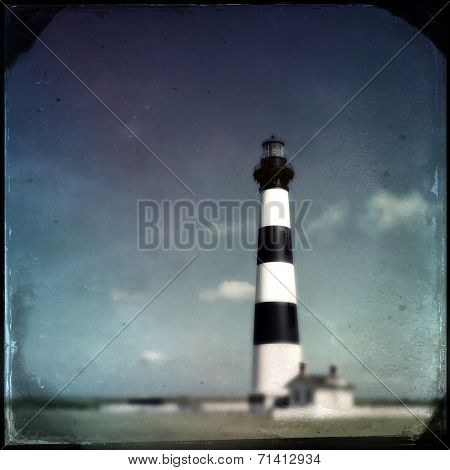 Instagram filtered image of the Bodie Lighthouse, Outer Banks, North Carolina
