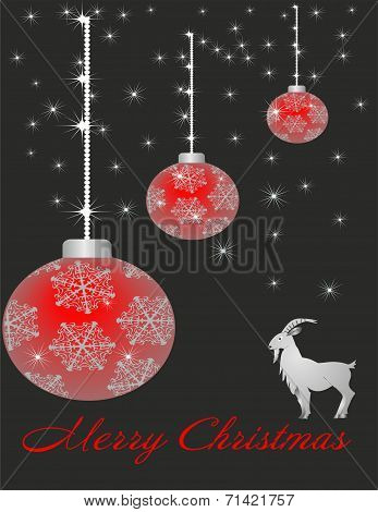 Three New Year's Ball Of Different Sizes