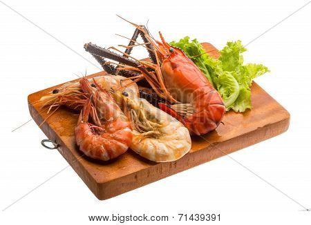 Giant Freshwater Prawn And King Prawns