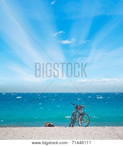 Bicycles On The Sand