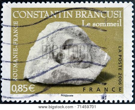 FRANCE - CIRCA 2006: A stamp printed in France shows Sculptures by Constantin Brancusi circa 2006